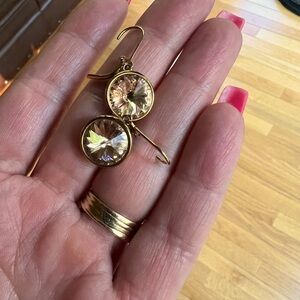 Touchstone Crystal Lulu Earrings, Rose Gold
